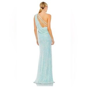 NWT- Mac Duggal Light Blue Sequin Gown size 8